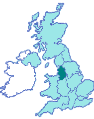 North West England map